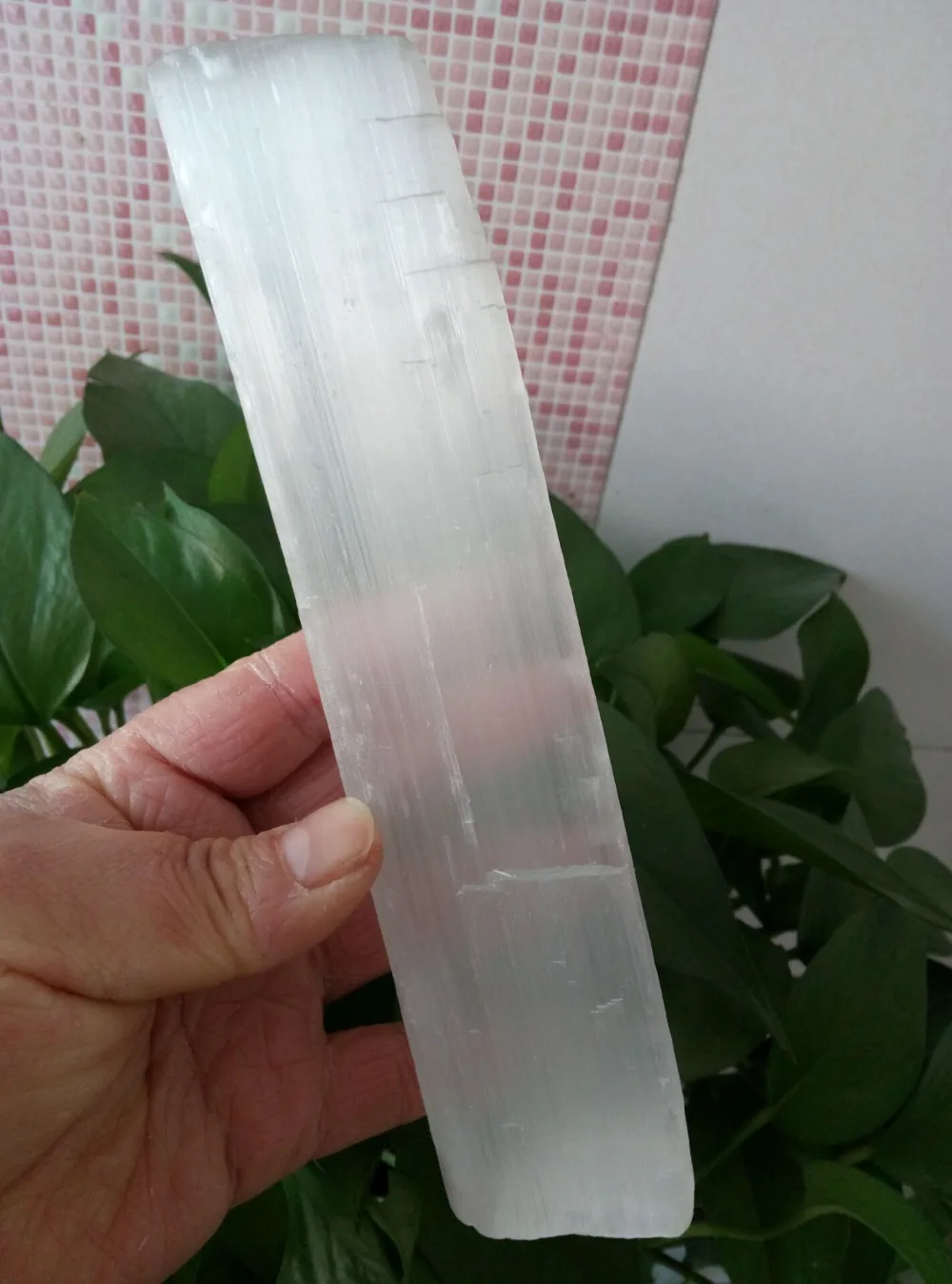 

7.52" Selenite Stick Wand, Rough Raw Mineral