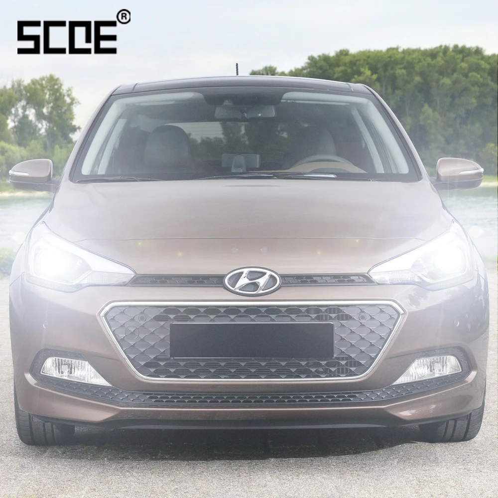 For hyundai Coupe Elantra Grandeur i20 i30 i40 i800  SCOE 2PCS Auto Low Beam Super Halogen Bulb Headlight Car Styling warm white