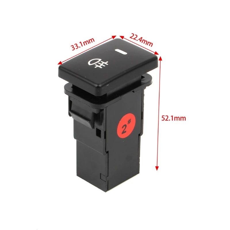 Rear Fog Lamp Easy Installation Car Fog Light Switch 12V Button Replacement For Camry Prius D7YA
