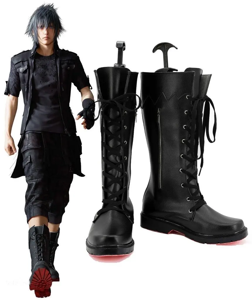 

Обувь для косплея Noctis Lucis Caelum, обувь для косплея, чёрная обувь, изготовленная на заказ, любого размера
