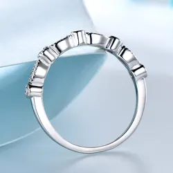 UMCHO Solid 925 anelli in argento Sterling per le donne impilati anello di fidanzamento di nozze corea Fashion Silver 925 anello di incisione di gioielli