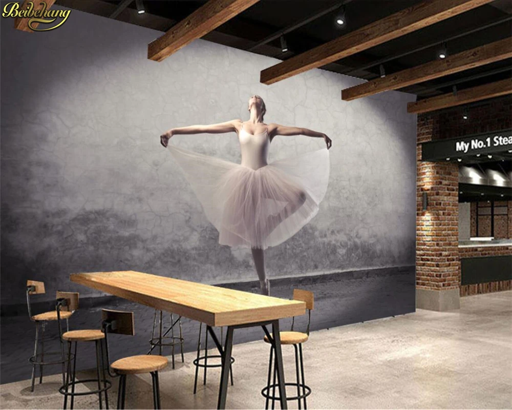 beibehang Custom photo wallpaper 3D retro ballet room cement wall painting background wall papers home decor papel de parede