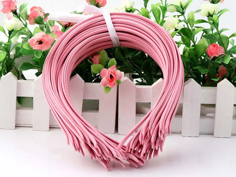 5Pcs/lot 20 Colors Handmade Satin Covered Resin Hairbands For Women Girls Solid Hair Band DIY Headband Children Kids Head Hoop