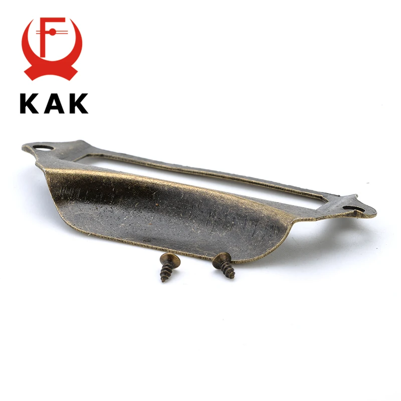 Kak Antiek Messing Metalen Label Pull Frame Handvat Bestand Bedrijf Naam Kaarthouder Voor Meubels Kast Lade Box Case Hardware