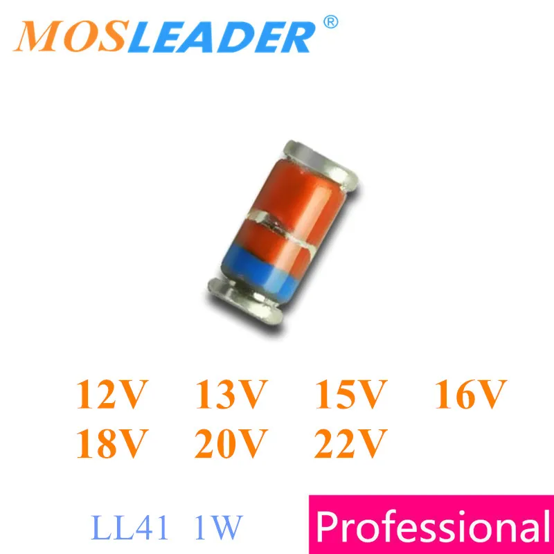 

Mosleader 5000 шт LL41 1W ZM4742 12V ZM4743 13V ZM4744 15V ZM4745 16V ZM4746 18V ZM4747 20V ZM4748 22V китайские зенеры