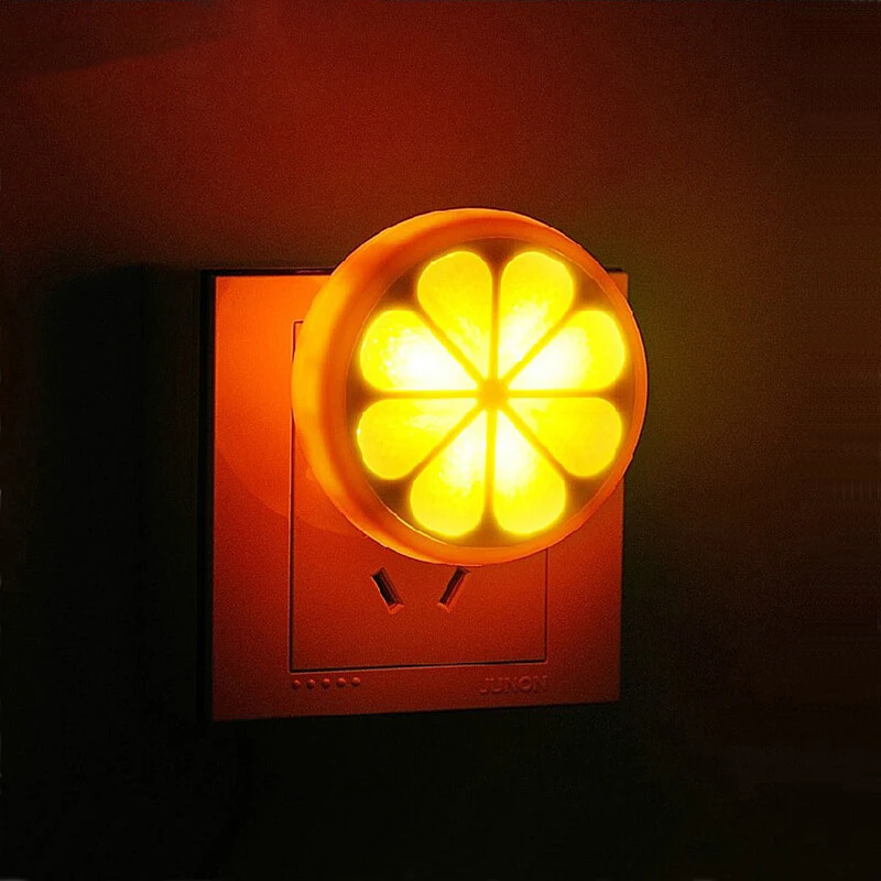 mycyk Energy-saving light control induction night light creative wholesale orange orange feeding children from the night light