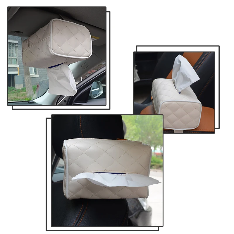 ZD 1Pc Car Hanging Tissue Paper Box For Mitsubishi asx outlander Jeep renegade wrangler Fiat 500 ducato Alfa Romeo accessories