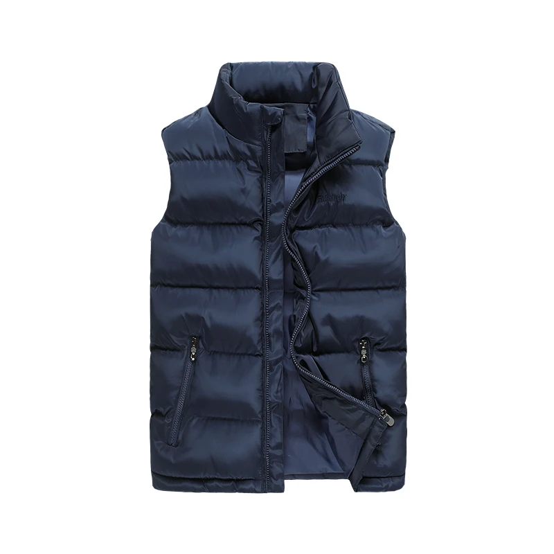 2019 NEW Men Vest Winter Jackets Fashion Casual Sleeveless Coat Thick Warm Zipper Jacket Outerwear Cotton-Padded Waistcoat