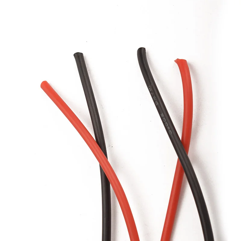 Sunnylife 1 meter Silicon Wire 14 AWG High Voltage Red Black Heatproof Soft Silicone Silica Gel Wire Cable