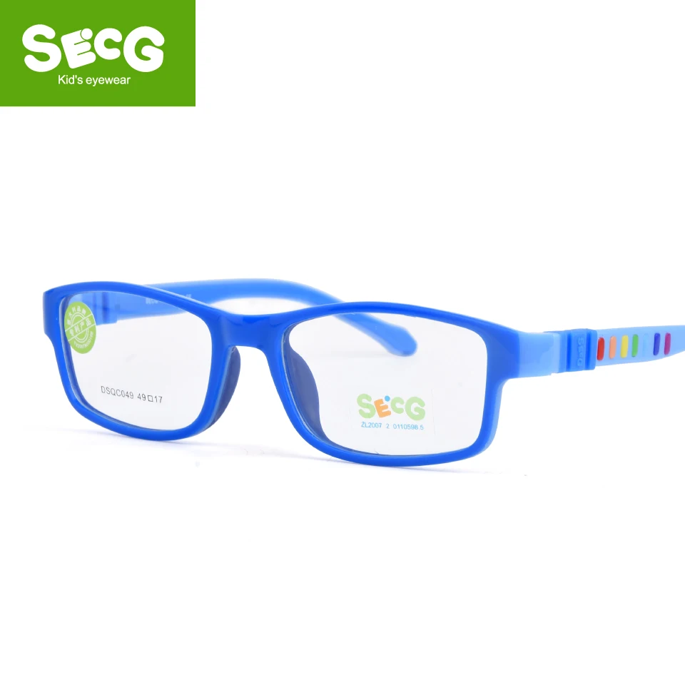 SECG Ultra light Silicone TR90 Children Glasses Boy Girls Child Safety Eyewear Child Prescription Optical Frame Oculos de so