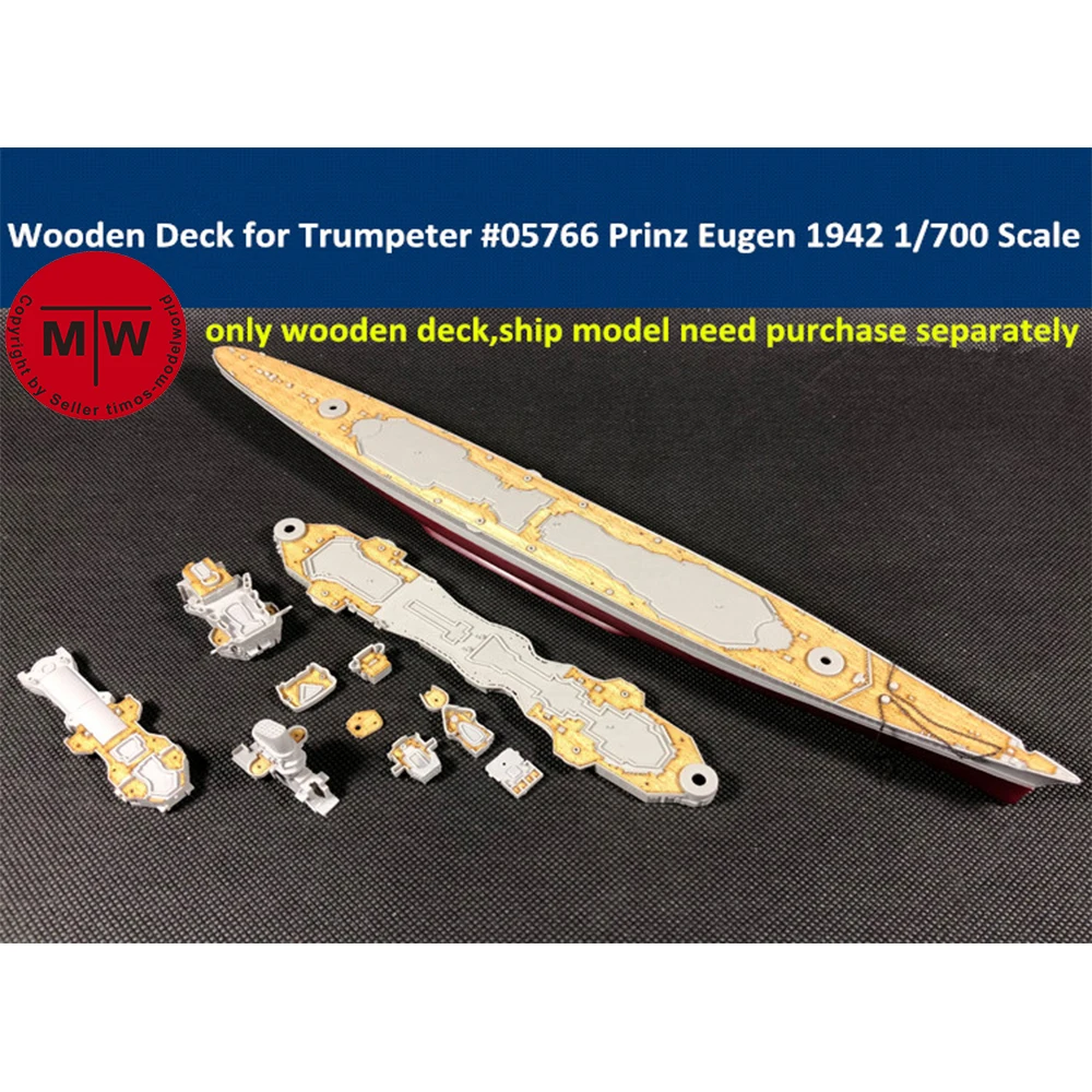 1/700 Scale Wooden Deck for Trumpeter 05766 German Cruiser Prinz Eugen 1942 Ship Model Kit