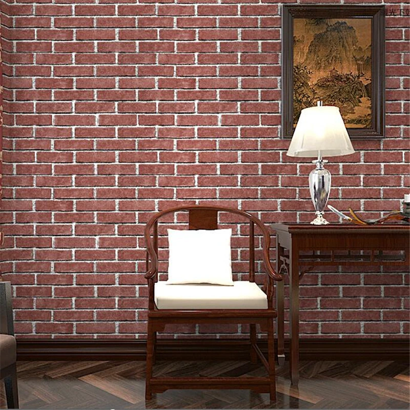 

wellyu Modern retro imitation brick gray black simulation wallpaper live room TV background clothing store coffee wall paper