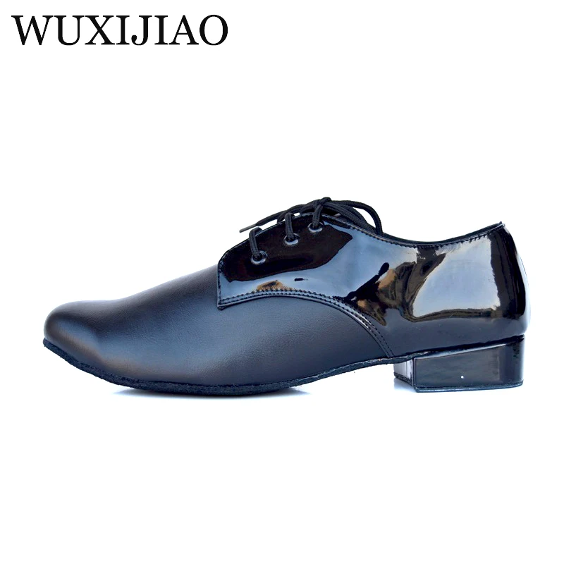 WUXIJIAO Real leather + PU men tango wedding shoes modern shoes ballroom dancing shoes can be customized size