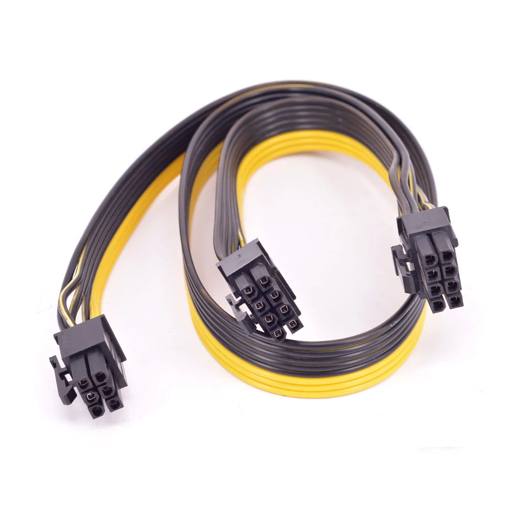 PCI-e 6 Pin to 2 Ports 6+2 Pin 8 Pin GPU 6Pin to 8pin Power Supply Cable for Cooler Master Silent Pro Gold 1200W Modular PSU