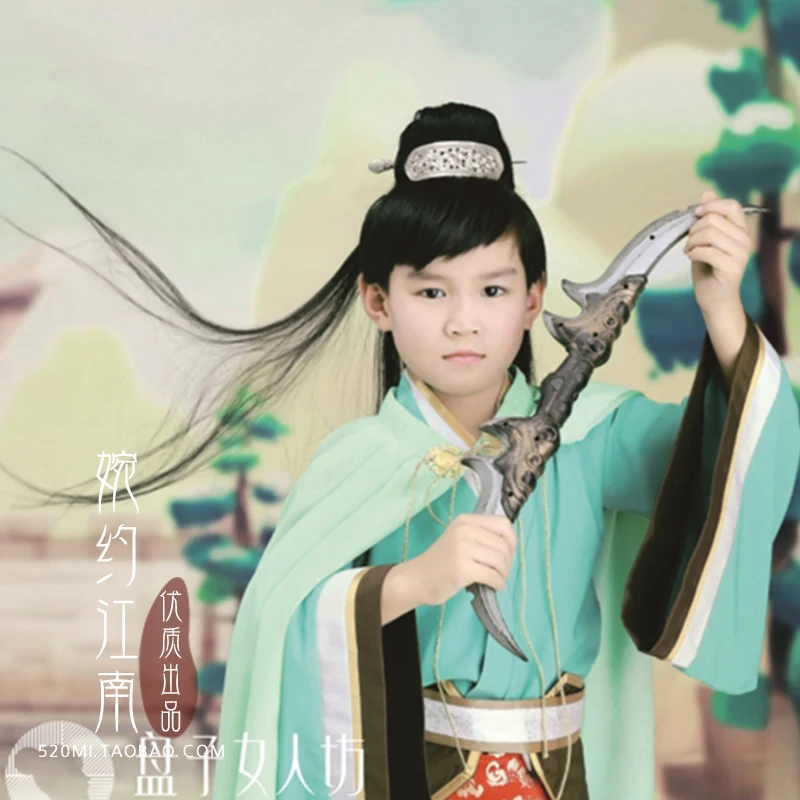 Jiang Cheng Zi Little Swordmen Costume for Boy Photography or Children's Day Performance Costume Hanfu