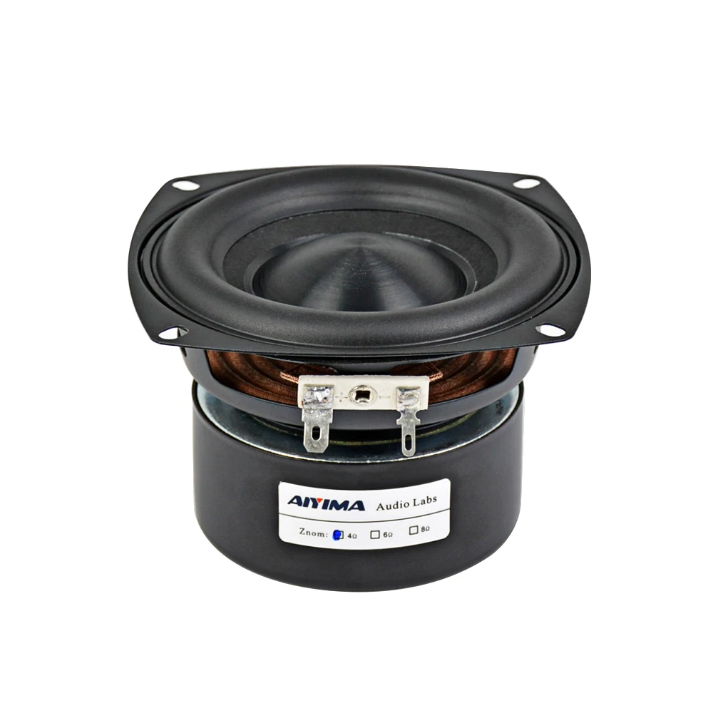AIYIMA 1Pc 4Inch 40W Audio Speaker 4/8 Ohm Full Range Bass Speakers Altavoz Portatil Woofer Hifi Stereo Loudspeakers DIY