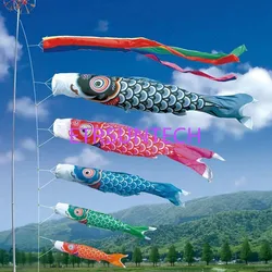 1 paczka 80cm/100cm japoński karp Windsock Streamer Fish Flag Kite Koinobori Home Outdoors wisząca dekoracja Sushi Bar