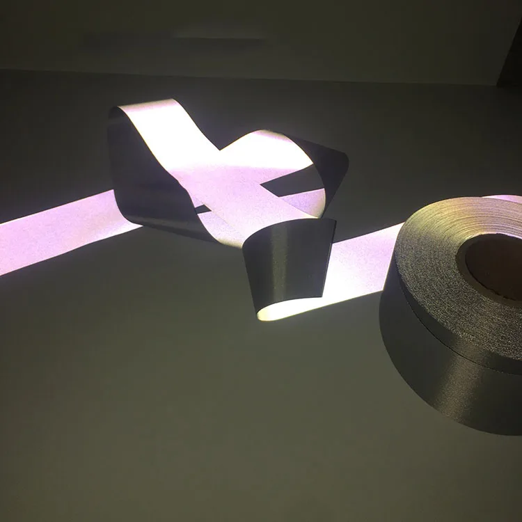 100M/Roll Hoge Zichtbaarheid Reflecterende Strip Diy Naaien Stof Voor Kledingstuk Vest Zak, reflectie Waarschuwing Veiligheid Tape (Geen Stickness)