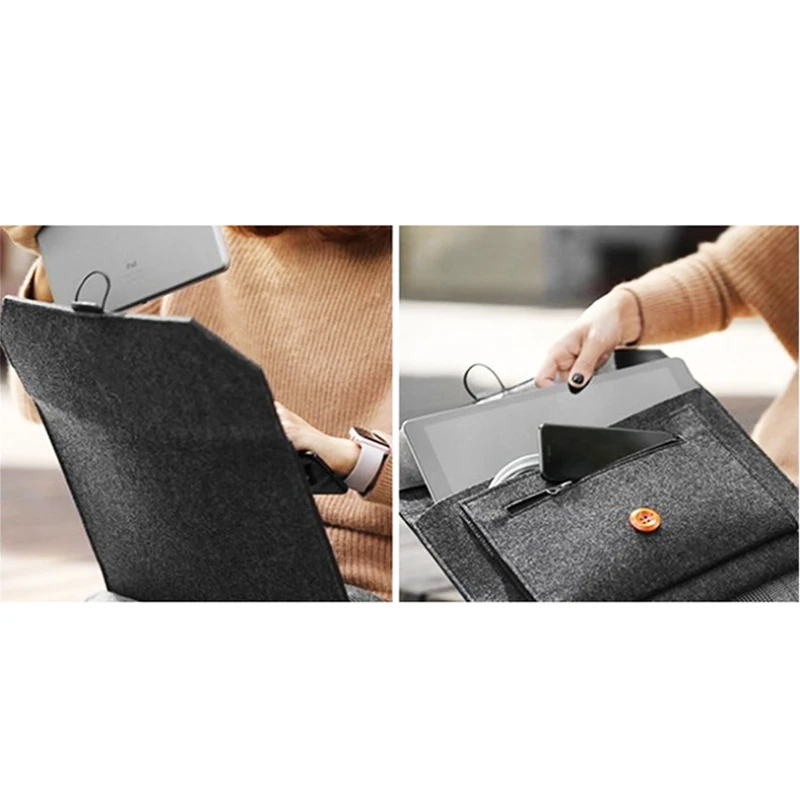 Zachte Bussiness Wolvilt Sleeve Bag Case Voor Apple Macbook Air Pro Retina 13 14 15 15.6 Laptop Voor Mac boek 11 ''12'' Tablet Tas