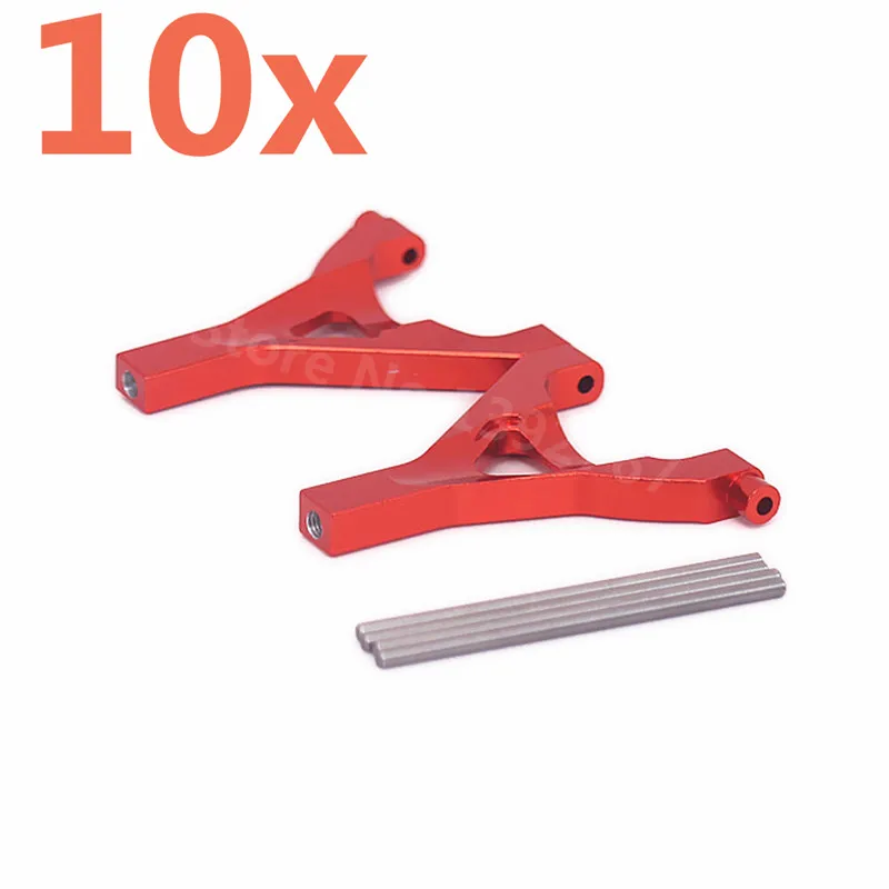 10 Pieces Aluminum Alloy Upgrade RC Car Parts Front/Rear Upper Suspension Arm A-Arm TRA7031 For Rc Hobby Car 1/16 Traxxas Slash