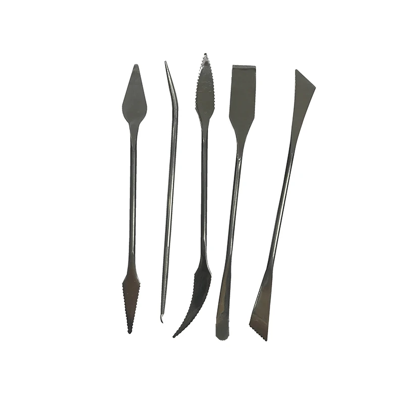 5Pcs/set Clay Sculpting Tools Pottery Carving Tool Set Clay Color Shapers, Modeling Tools & Stainless Steel Sculpture Knife