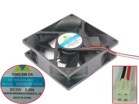 

XING XIN DA XXD802512VH DC 12V 0.2A 80x80x25mm Server Square Fan