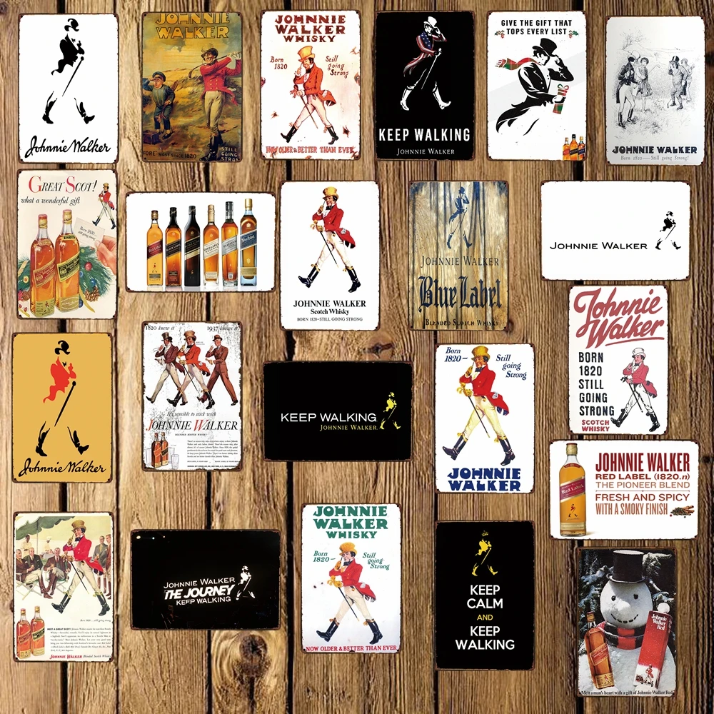 [WellCraft] johnnie виски металлический знак настенная табличка картина фотография