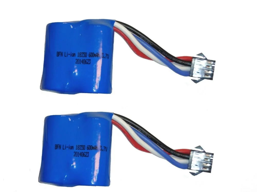 2pcs * EBOYU 7.4V 600mAh Li-ion Battery SM-4P Replacement battery for UDI R/C UDI001 UDI001 Venom Speed Boat