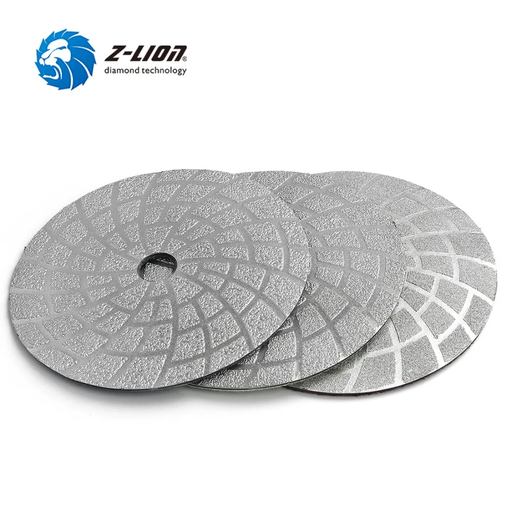 Almofadas de polimento de diamante, disco de lixa para roda de mármore e granito com encaixe a vácuo de 6 polegadas