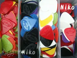 Lots of 100pcs Alice Projecting Nylon Acoustic Electric Guitar Picks Plectrums(Assorted Thickness&Colors) FreeShipping