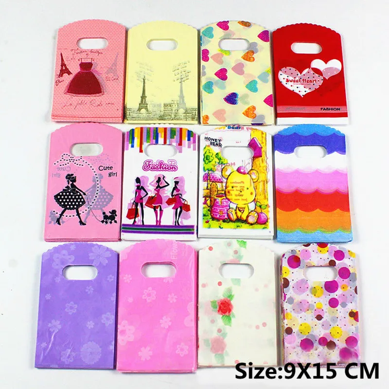 

30pcs Jewelry Plastic Bags Wedding Gift Bags Candy Bags Boy Girl Favor Cartoon Party Festival Event Birthday Decoration Supplies