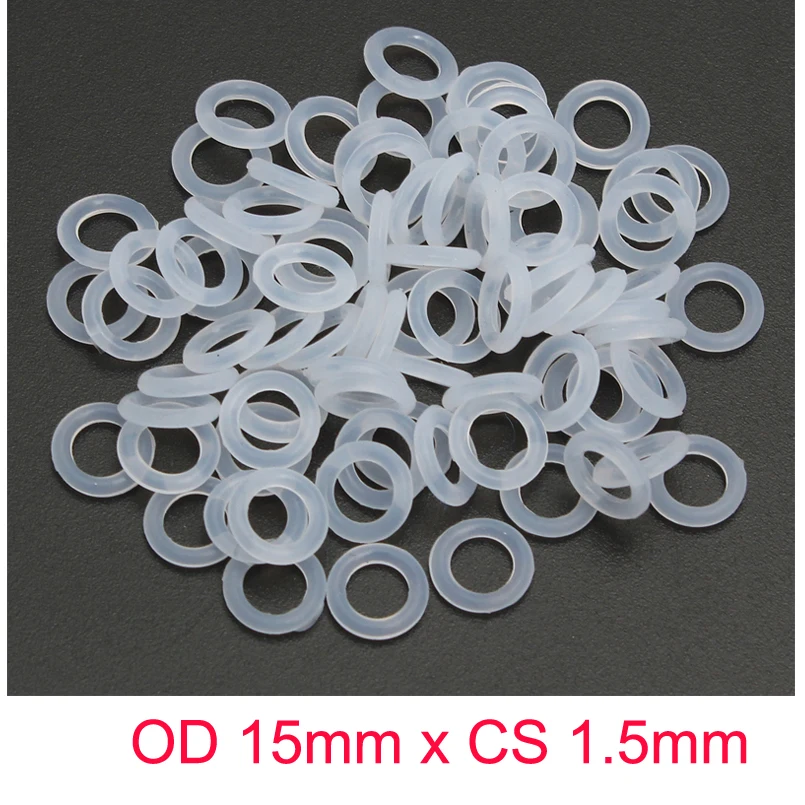 

OD 15mm x CS 1.5mm o ring washer silicone sealing ring gaskets oring