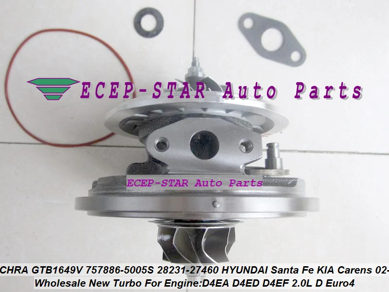 

Turbo Cartridge CHRA GTB1649V 757886-5004S 757886 28231-27450 Turbocharger For HYUNDAI Sonata For KIA Magentis 2.0L CRDi D4EA