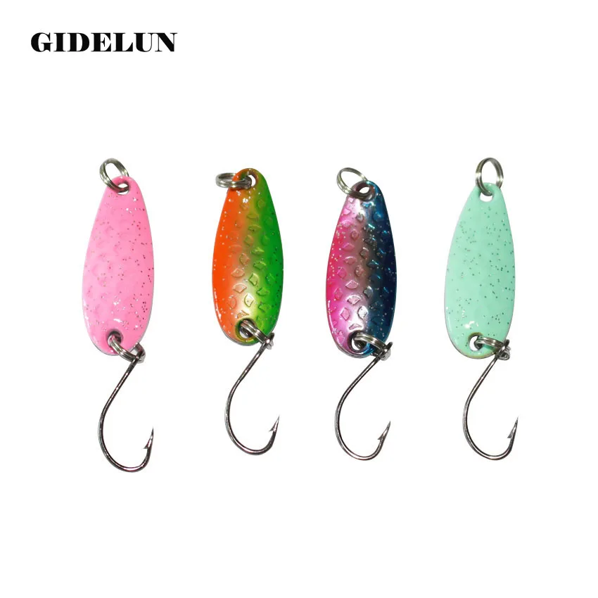 hot selling 2.9cm 4g copper spoon lure artificial bait pesca fishing tackle swimbait fishing wobblers crank bait trout lure