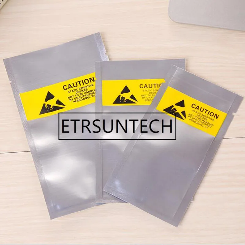 1000pcs Electronic components batteries anti-static plastic packaging bags 6*11.5cm,7*11.5cm,8*13.5cm