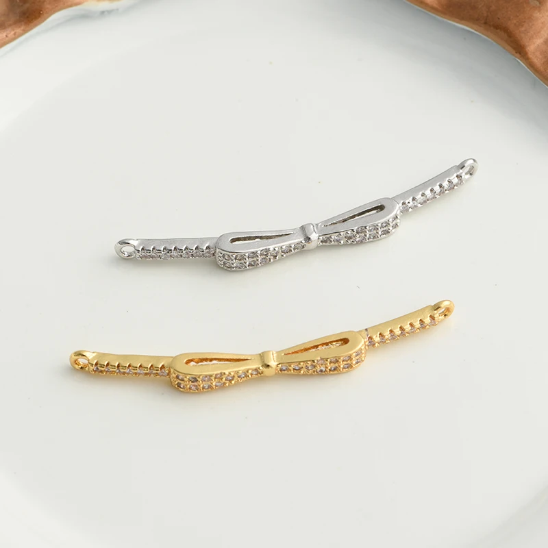 Bow Accessories for Bracelets Jewelry Findings Diy Handmade Connectors For Women Girl Bracelet Gift Jewelry Making Wholesale