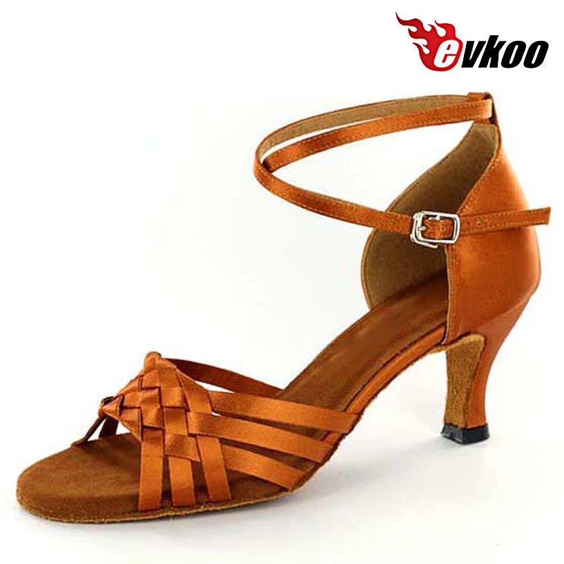 

Evkoodance Latin Dance Shoes Folding Uppers Customsized Special Design Woman And Salsa Shoes 6cm Ladies Latin Shoes Evkoo-175