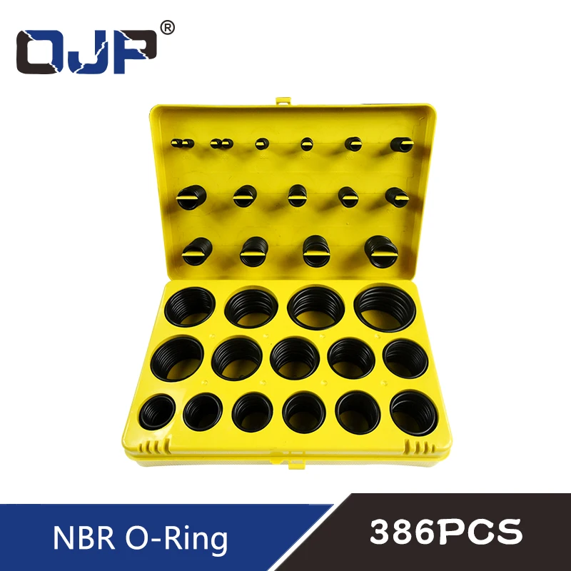 Black Rubber Ring 30Size Nitrile O ring Seal Washer Sealing NBR O-ring Gasket Red/Blue/Yellow Assortment Set Kit Box-.-