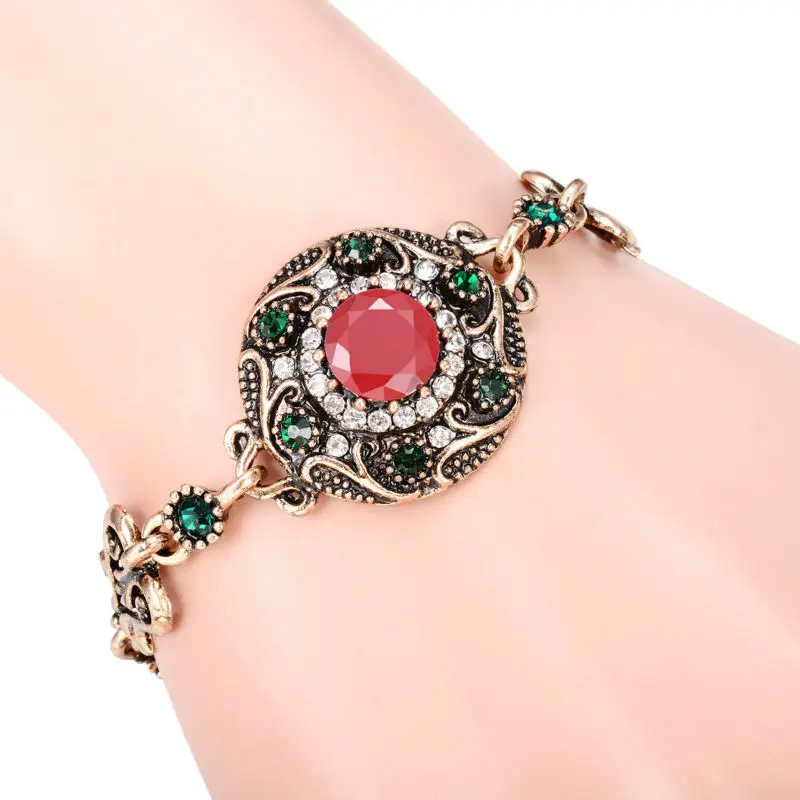 Best  Selling Boho Vintage Turkish Jewelry Top Resin Gold Color Charm Bracelet Female Bracelets Bangles for Women Jewellery