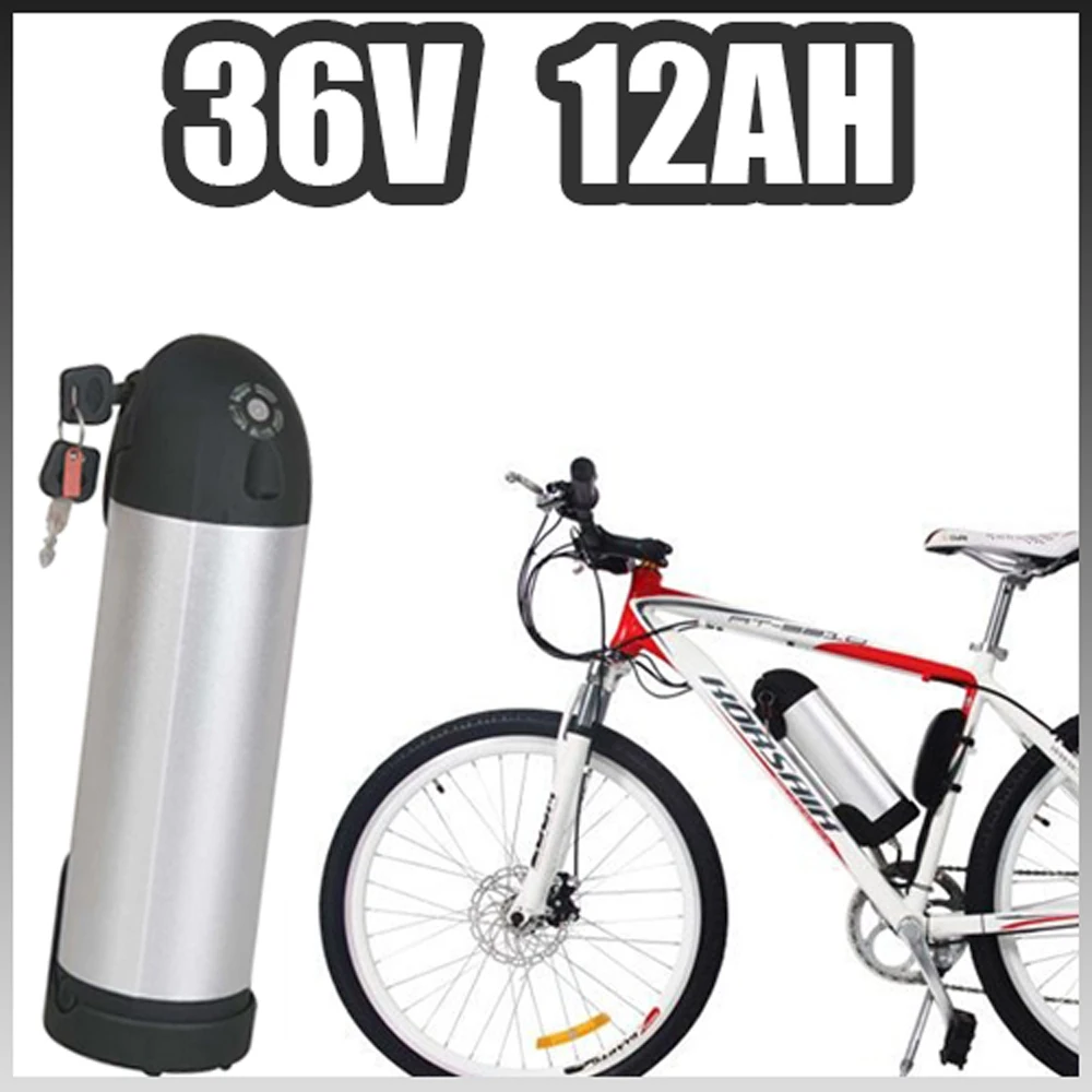 36V 500W Water bottle lithium ion battery ebike 36V12AH tube battery with Free US EU Duty tax