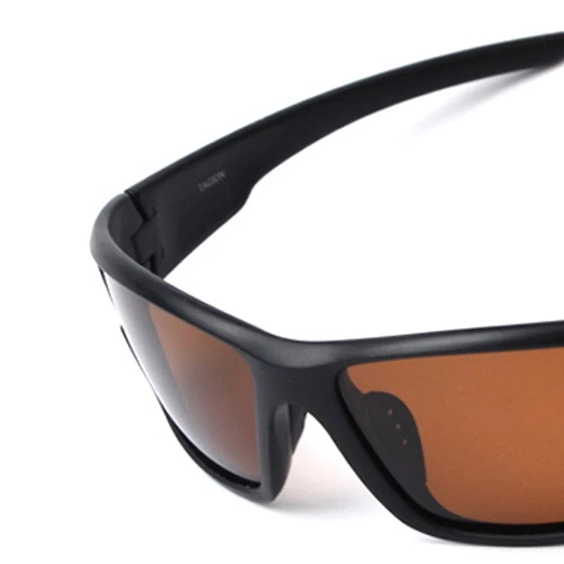 TAGION Sport Glasses Men\'s Polarized  Sunglasses Night Vision Driving Goggles Yellow Lenses Brown Eyewear For Male