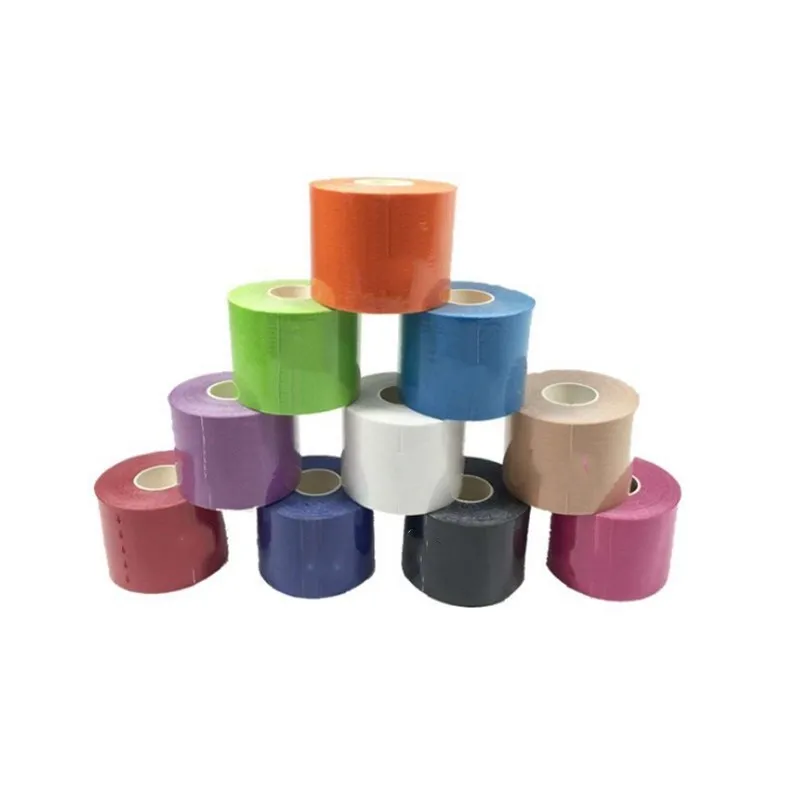 2.5cm*5m 2 roll Elastic Bandage Cotton Self Adhesive Protective Tape Sport Injury Muscle Strain Protection Fitness Tapes Bandage