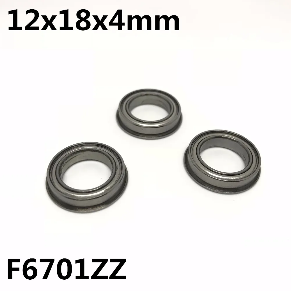 50Pcs F6701ZZ 12x18x4 mm Flange Bearings Deep Groove Ball Bearing High Quality F6701