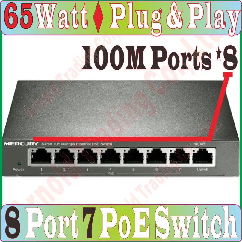 

Replace Tenda TEF1109P-8-63W, 8-Port 10/100Mbps Fast Ethernet Network PoE Switch 802.3af 100M 65W PoE Power 4KV LightningProtect