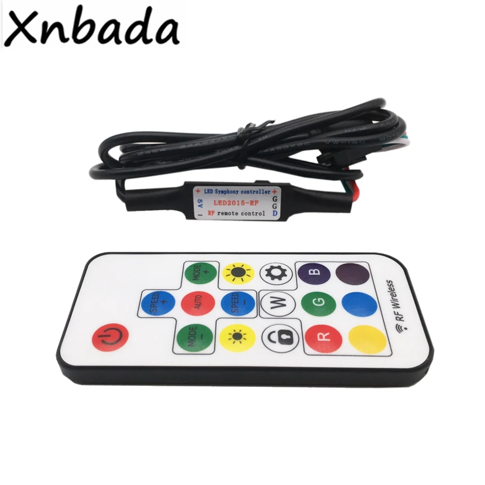 17Keys RGB Led Remote Controller With USB Led Wireless RF Led Controller For WS2811 WS2812B RGB Magic Color Led Strip DC5-24V