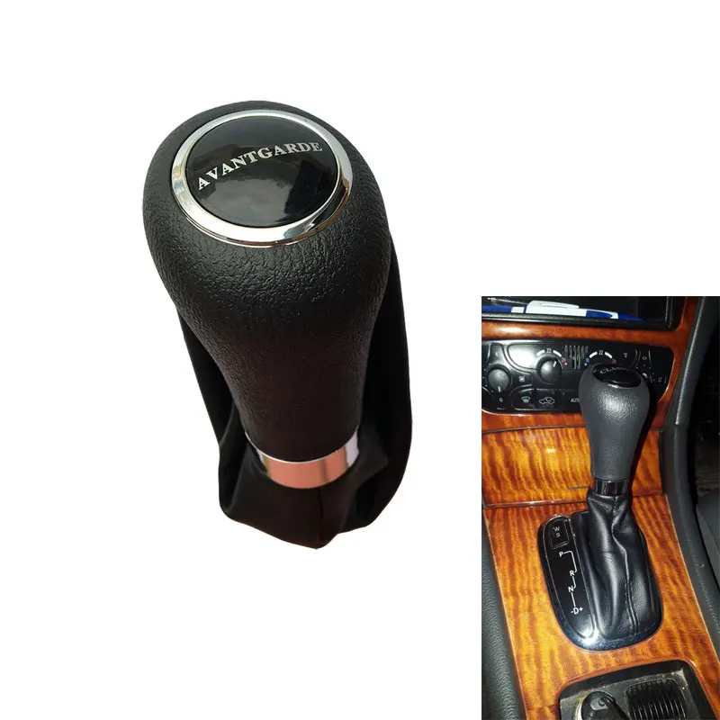 Automatic AT Car Shift Gear Knob With Leather Boot For Mercedes Benz C Class W203 W209 CLASSIC AVANTGARDE ELEGANCE