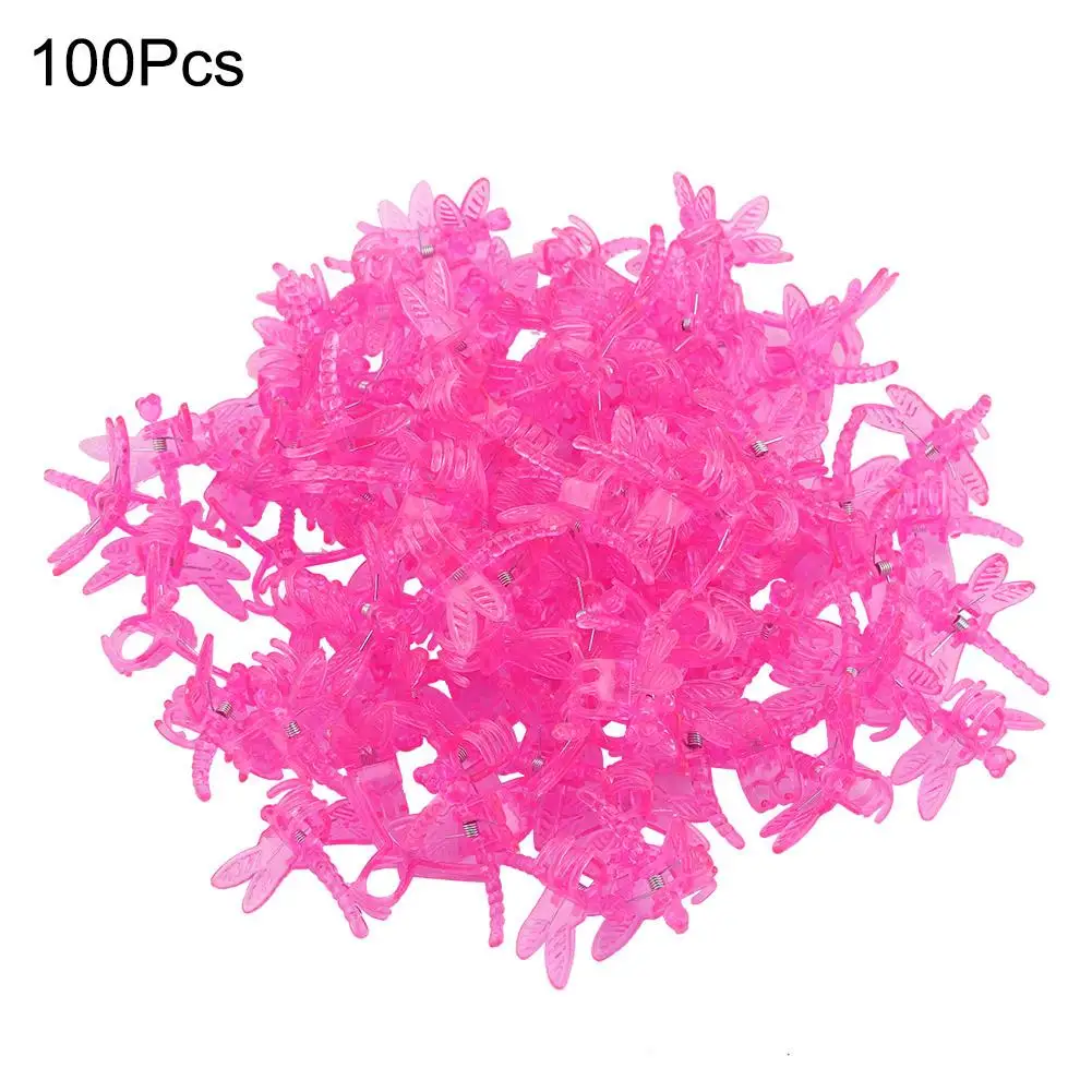 100Pcs Plastic Libel Orchidee Clips Herbruikbare Tuingereedschap Grower Ondersteuning Garden Plant Bloem Wijnstok Grower Ondersteuning Stem Clips