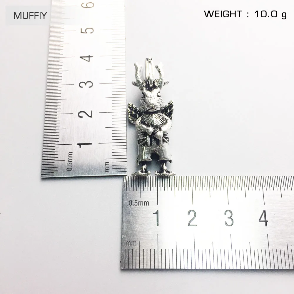 Pendant Strange Rabbit 925 Sterling Silver Fine Jewelry Accessories Fit Necklace Europe Styling Vintage Gift For Man Woman