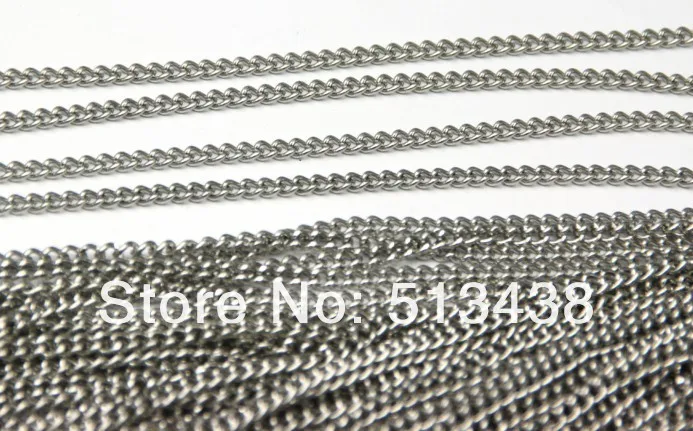 10 meter Fashion polishing  Stainless Steel thin 2mm cowboy chain.jewelry finding no clasp.DIY necklace In bulk,free ship