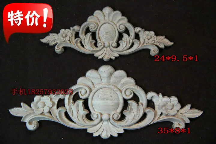 Fashion applique furniture corner flower fashion wood shavings 18 8 1 thick dongyang wood carving